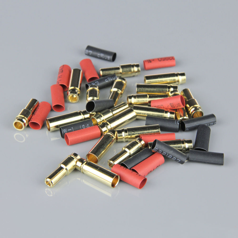 Radient 5.0mm Gold Connector Pairs including Heat Shrink (10pcs) RDNAC010093
