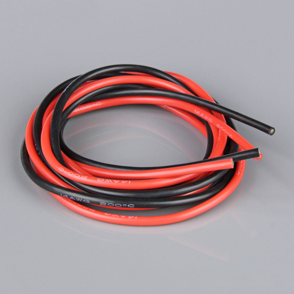 Radient Silicone Wire, 14AWG, 680 Strand, 4ft / 1.2m Red-Black RDNAC010141