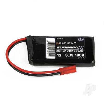Radient LiPo 1S 1000mAh 3.7V 35C JST RDNB10001S35JST