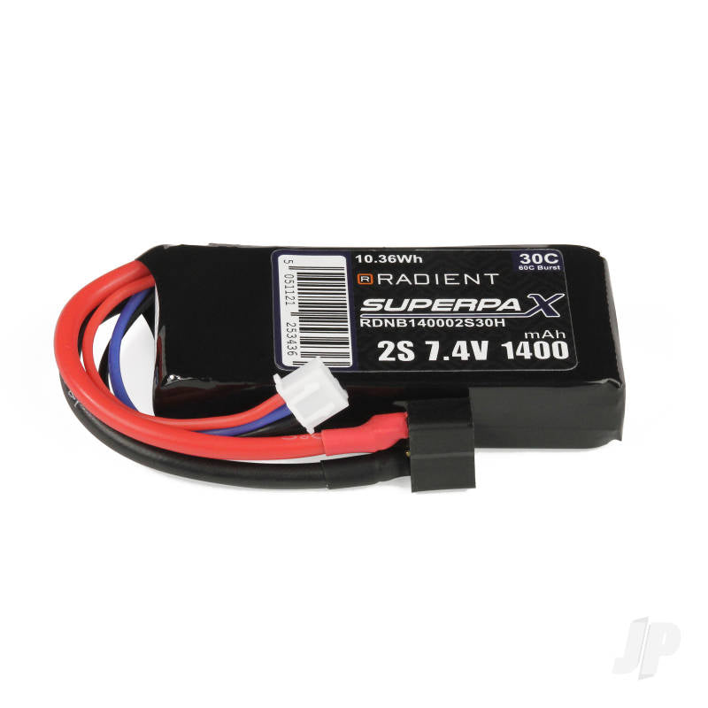 Radient LiPo 2S 1400mAh 7.4V 30C Deans (HCT) RDNB14002S30H