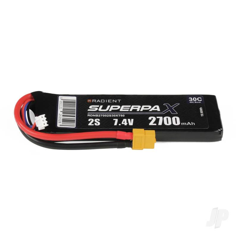 Radient LiPo 2S 2700mAh 7.4V 30C XT60 RDNB27002S30XT60