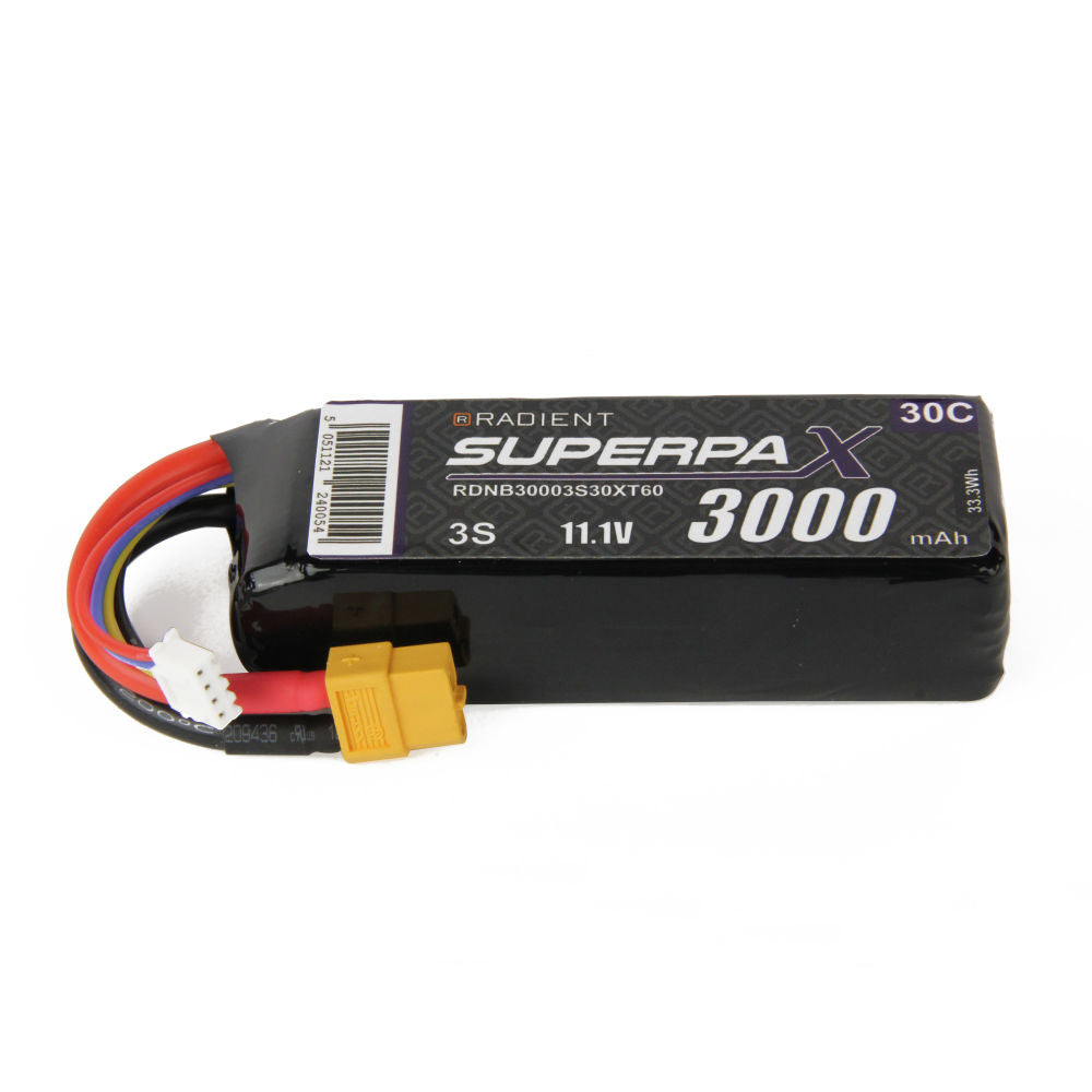 Radient LiPo 3S 3000mAh 11.1V 30C XT60 RDNB30003S30XT60