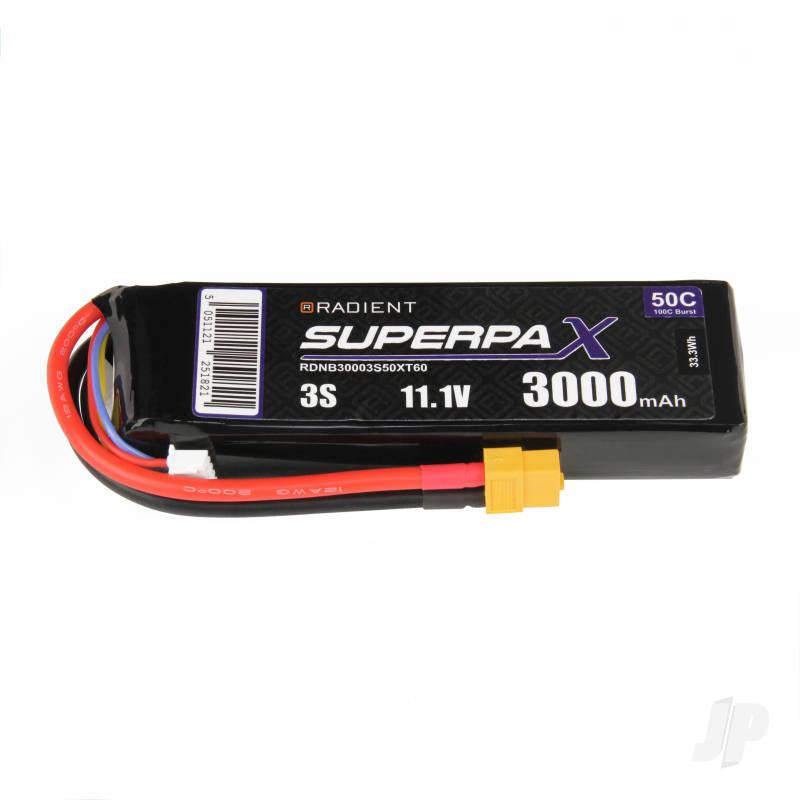Radient LiPo 3S 3000mAh 11.1V 50C XT60 RDNB30003S50XT60