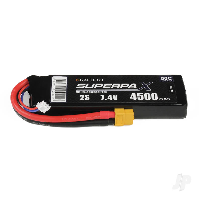 Radient LiPo 2S 4500mAh 7.4V 50C XT60 RDNB45002S50XT60