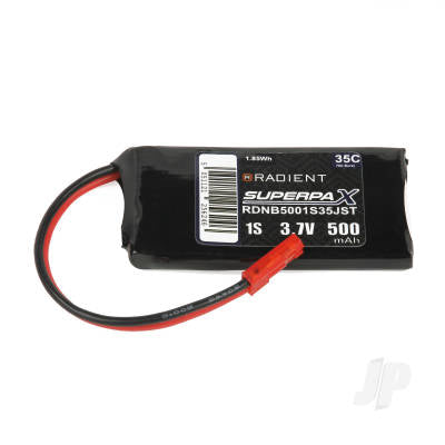 Radient LiPo 1S 500mAh 3.7V 35C JST RDNB5001S35JST