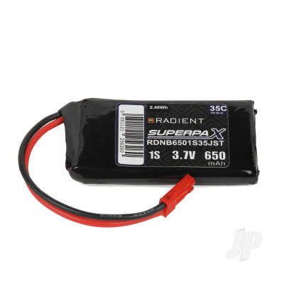 Radient LiPo 1S 650mAh 3.7V 35C JST RDNB6501S35JST