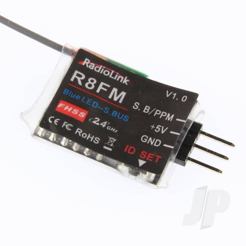 RadioLink R8FM 2.4GHz 8-Channel Mini Receiver RLKR081006 from Nexus Modelling Supplies Models Northampton Model Web Website Site Webshop Shop Webstore Store