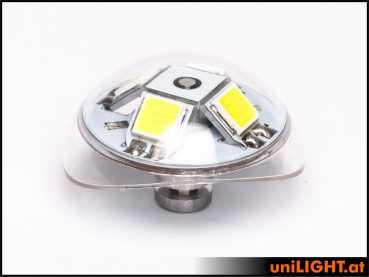 UniLight 24mm Hemisphere Strobe Light, 24Wx3 - White-8V