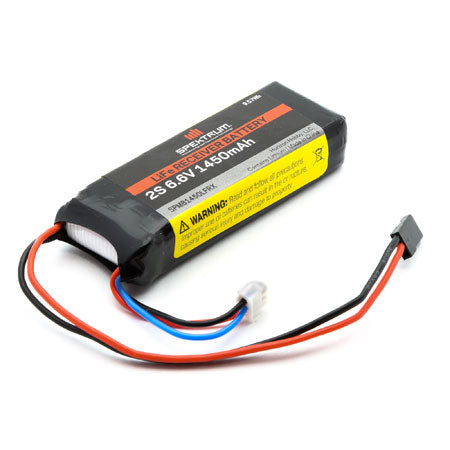 Spektrum 1450mAh 2S 6.6volt Li-Fe Receiver Battery SPMB1450LFRX