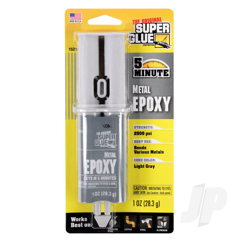Super Glue 5 Minute Quick Setting Metal Epoxy (1oz, 28.3g) SUP15212