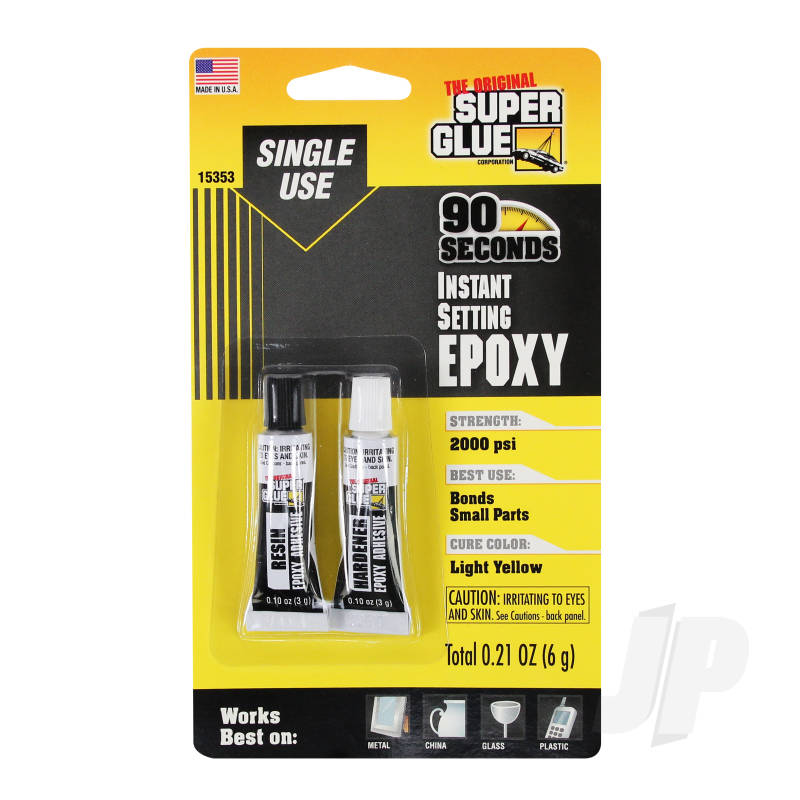 Super Glue 90 Second Instant Setting Single Use Epoxy (0.21oz, 6g) SUP15353