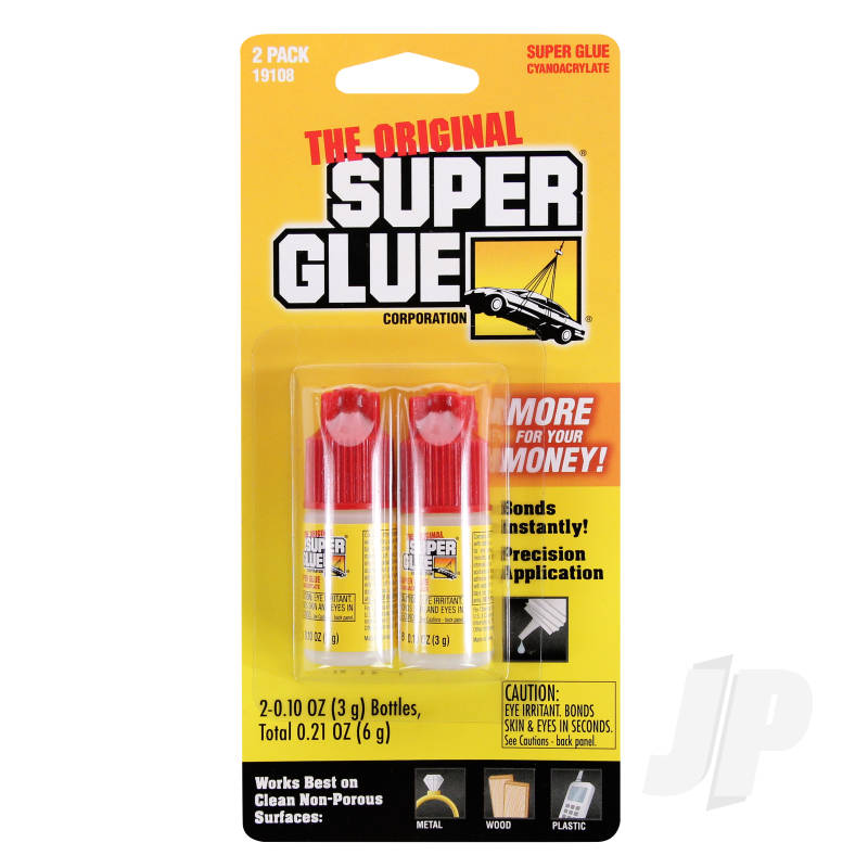 Super Glue Super Glue Plastic Bottle 2-Pack (2x 0.10oz, 3g) SUP19108