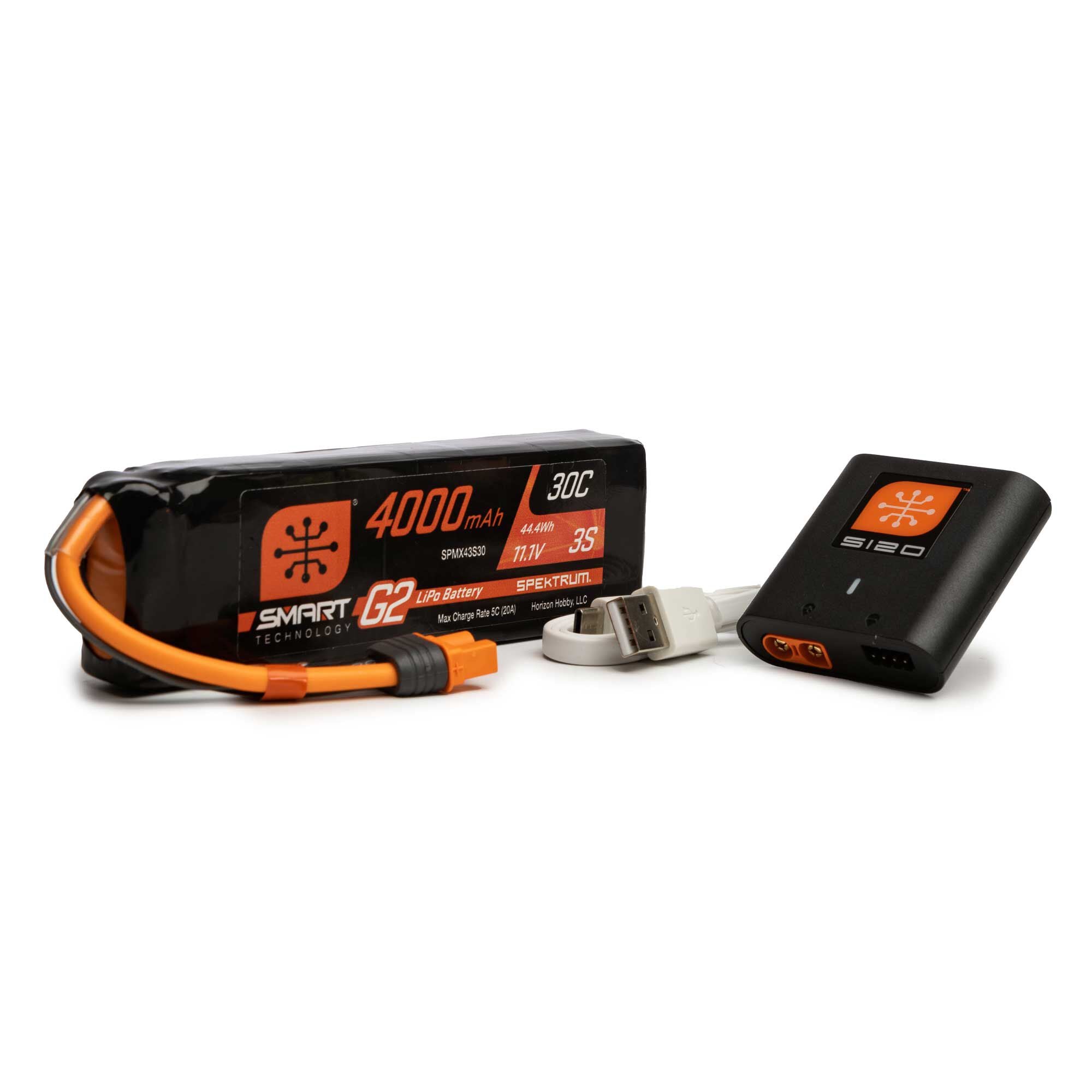 Spektrum Smart G2 Powerstage Air Bundle: 3S 4000mAh LiPo Battery / S1 SPMXPSA300