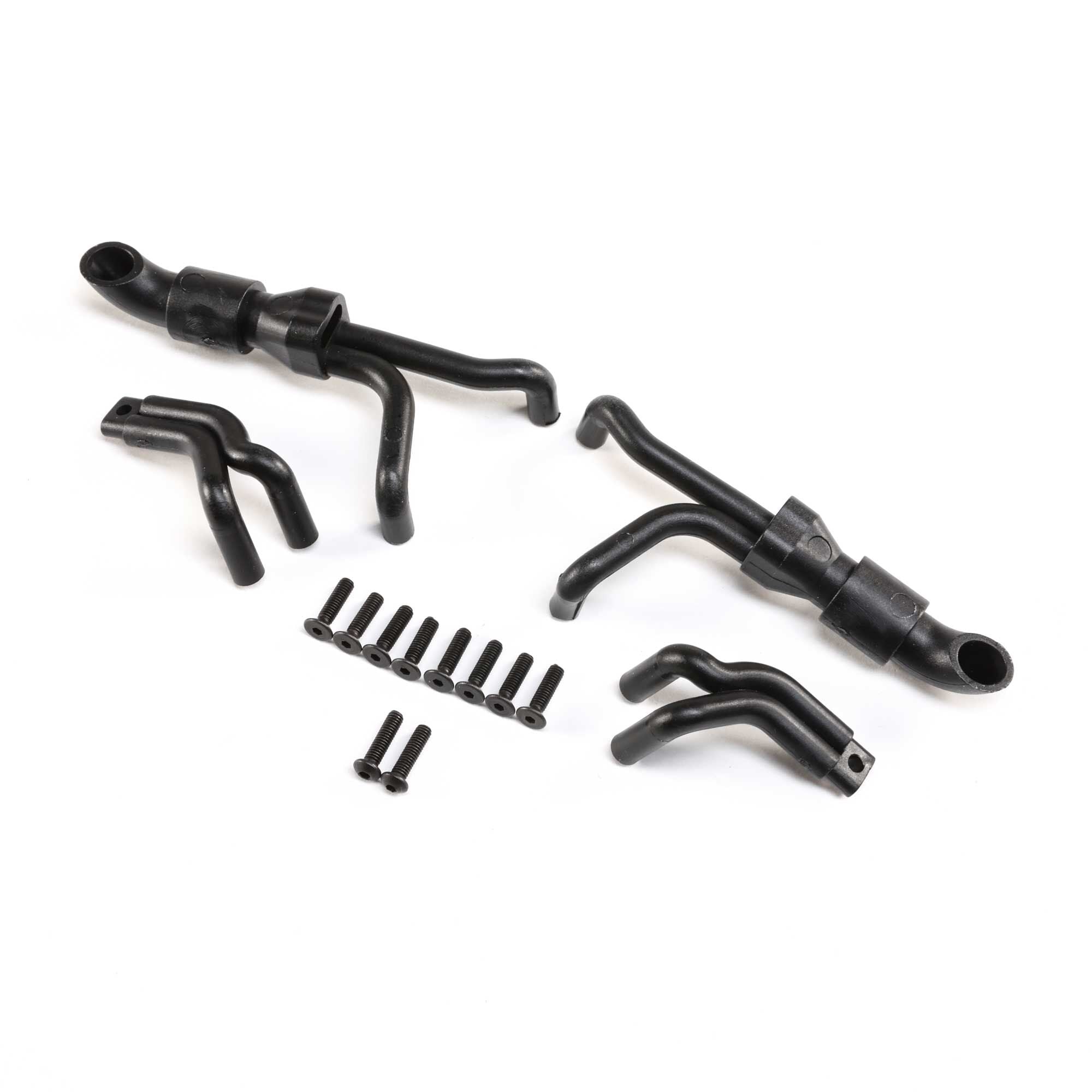Losi 4n1 Collective Headers, Silver: LMT LOS241035