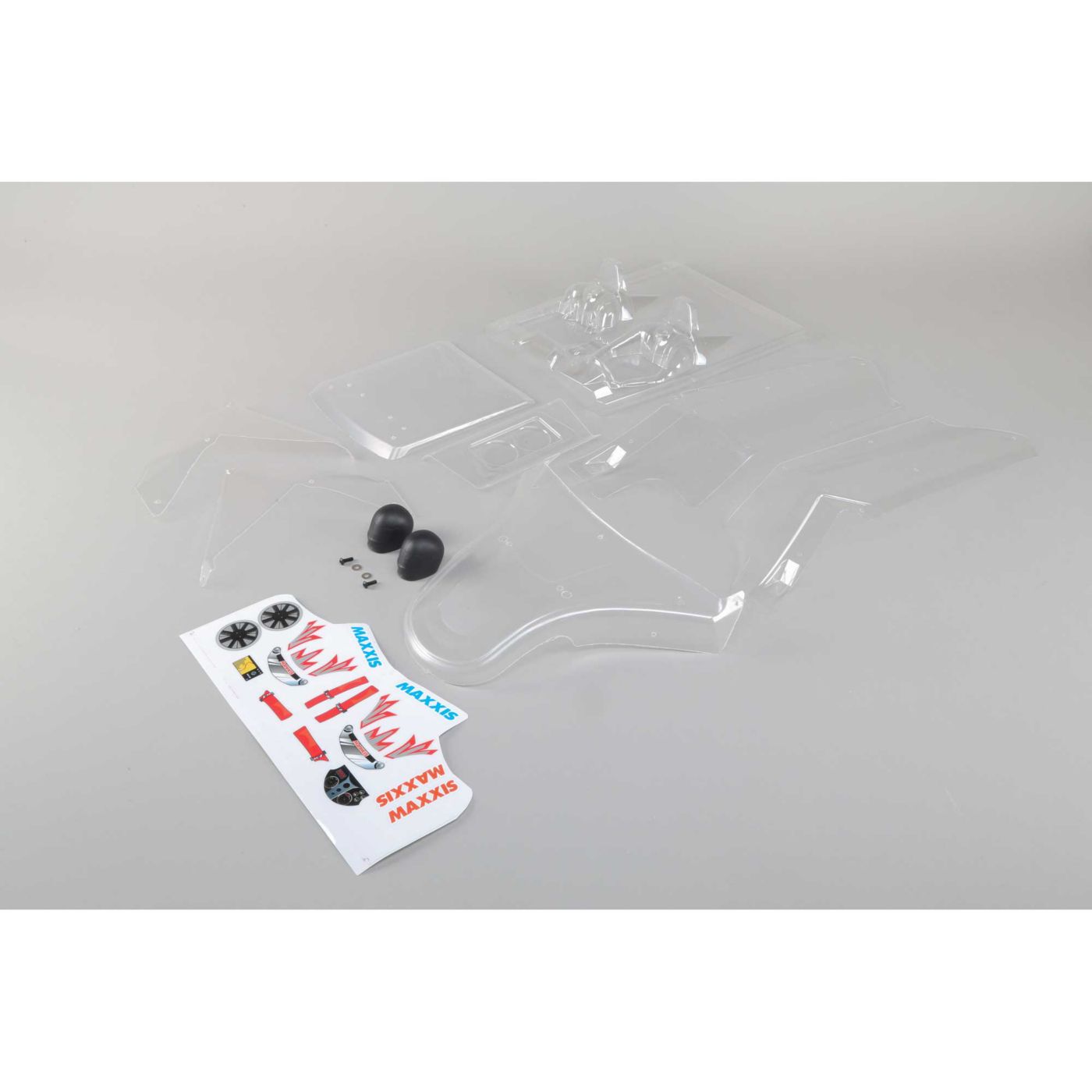 Losi Body Set w/sticker sheet Clear: DBXL-E LOS250018