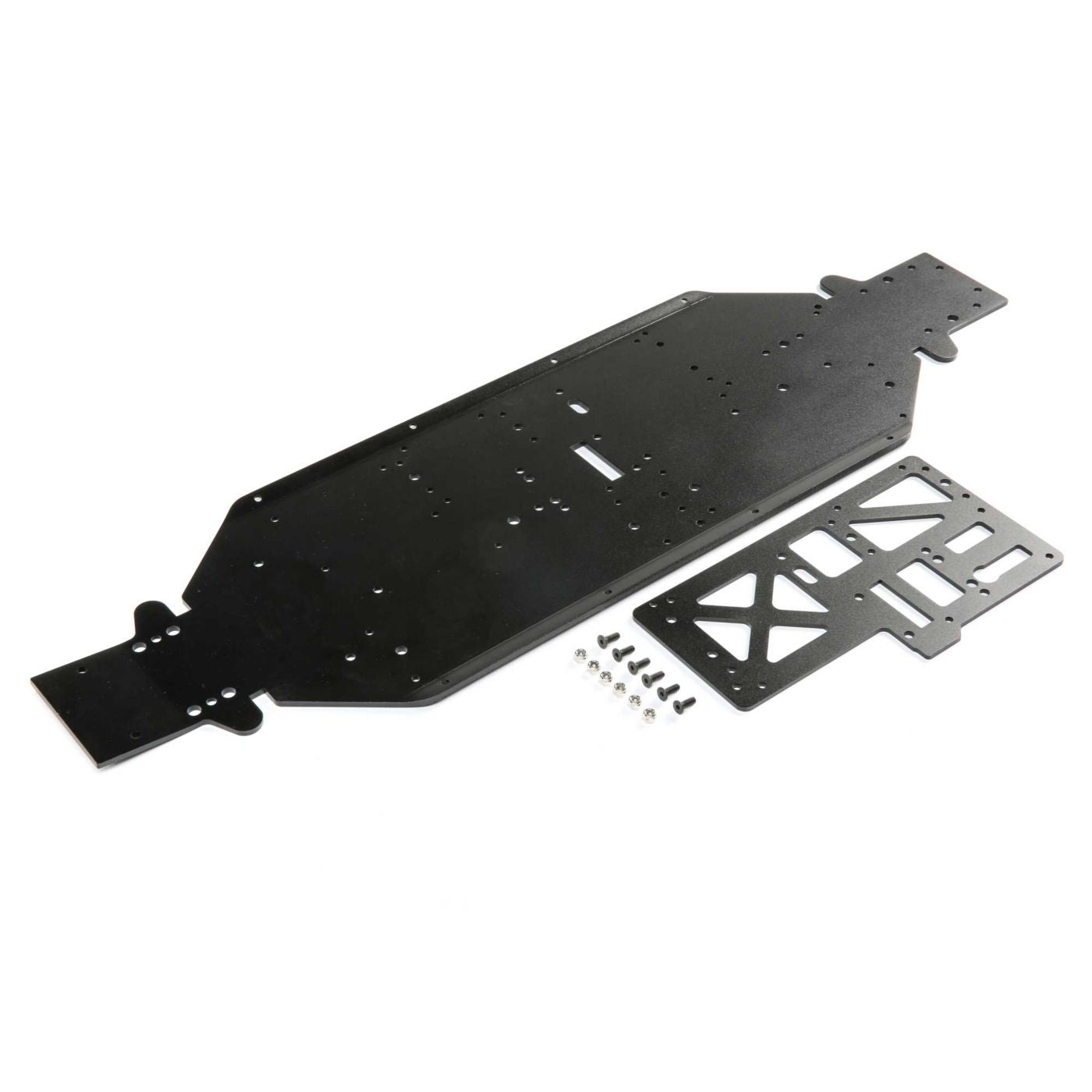 Losi Chassis w/Brace, 4mm Black: DBXL-E 2.0 LOS251090