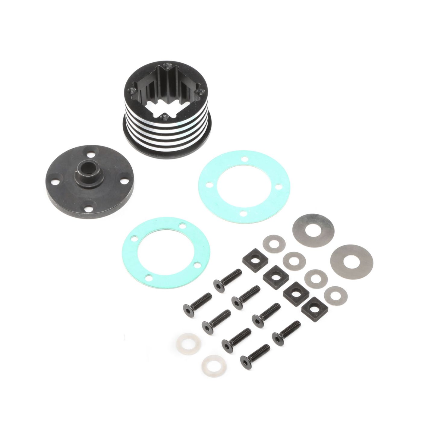 Losi Diff Housing Set Aluminum (1): DBXL-E LOS252066