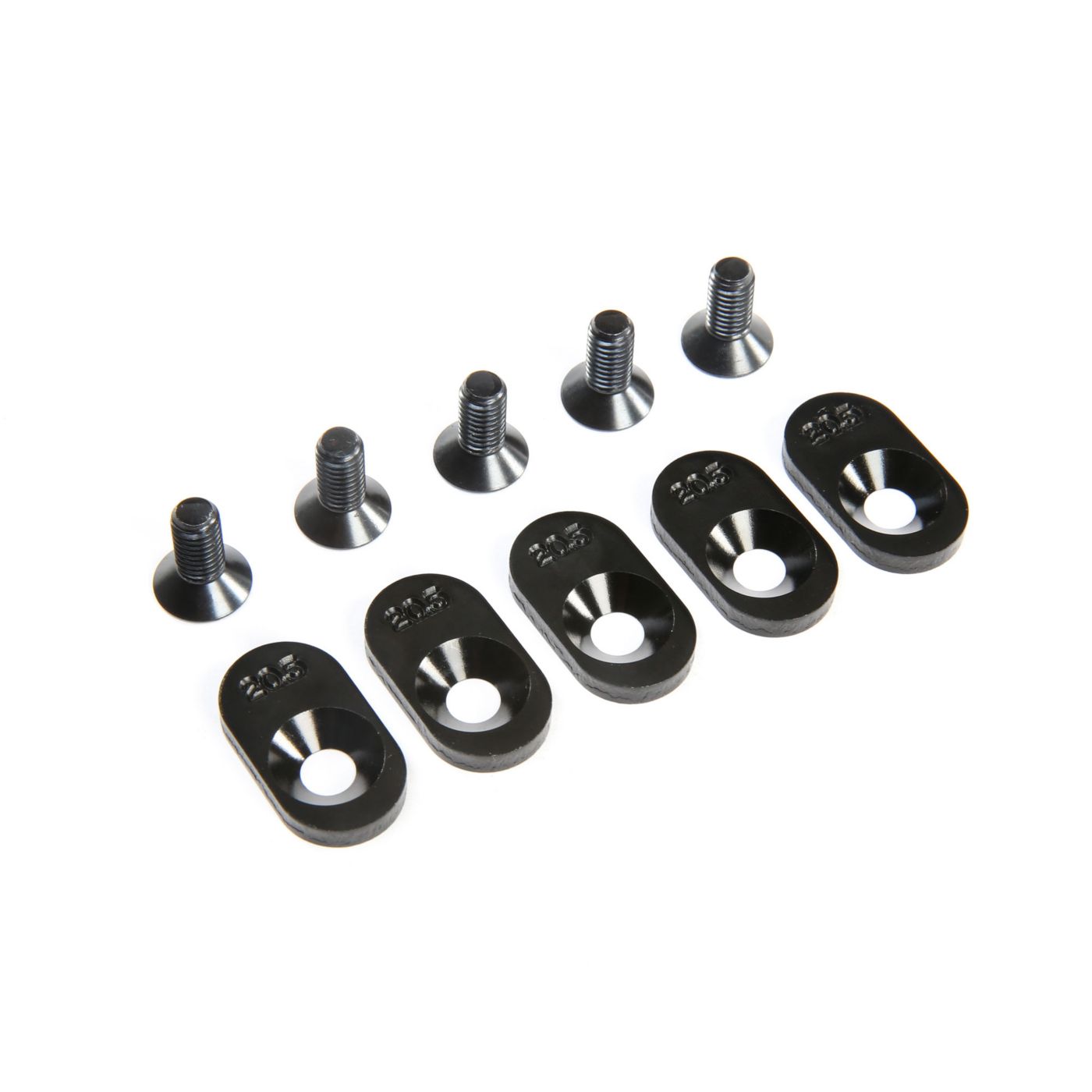 Losi EngineMntInsert&Screws BLK 20.5T(5): 5ive-T 2.0 LOS252104