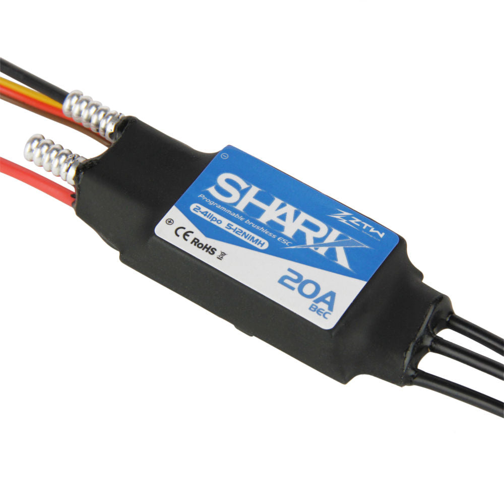 ZTW Shark Marine 20A BEC ESC (2-4 LiPo) (Water-cooled) ZTW9020101