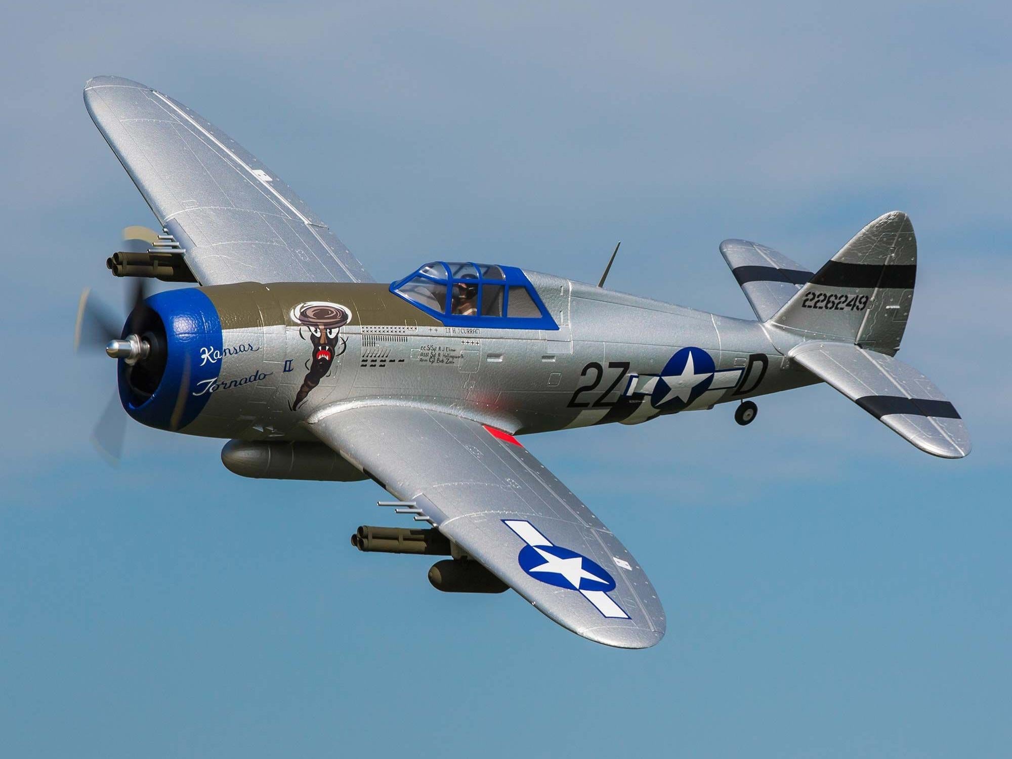 E-Flite P-47 Razorback 1.2m BNF Basic with AS3X & SAFE Select EFL08450