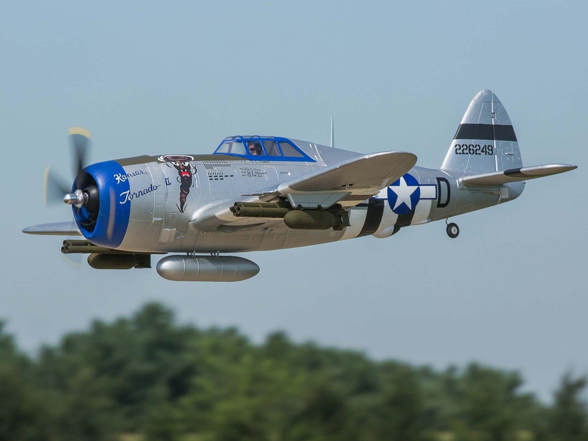 E-Flite P-47 Razorback 1.2m BNF Basic with AS3X & SAFE Select EFL08450