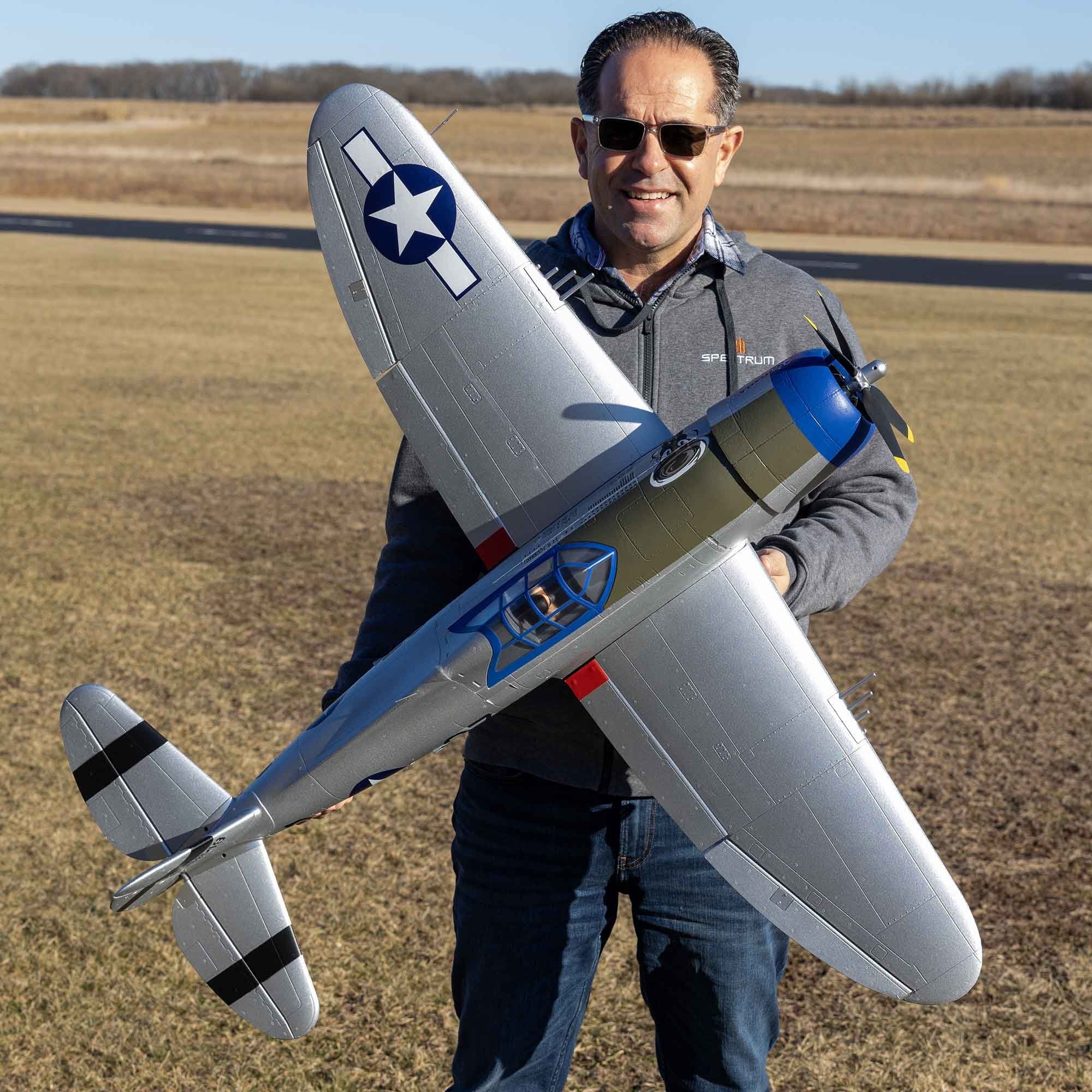 E-Flite P-47 Razorback 1.2m BNF Basic with AS3X & SAFE Select EFL08450