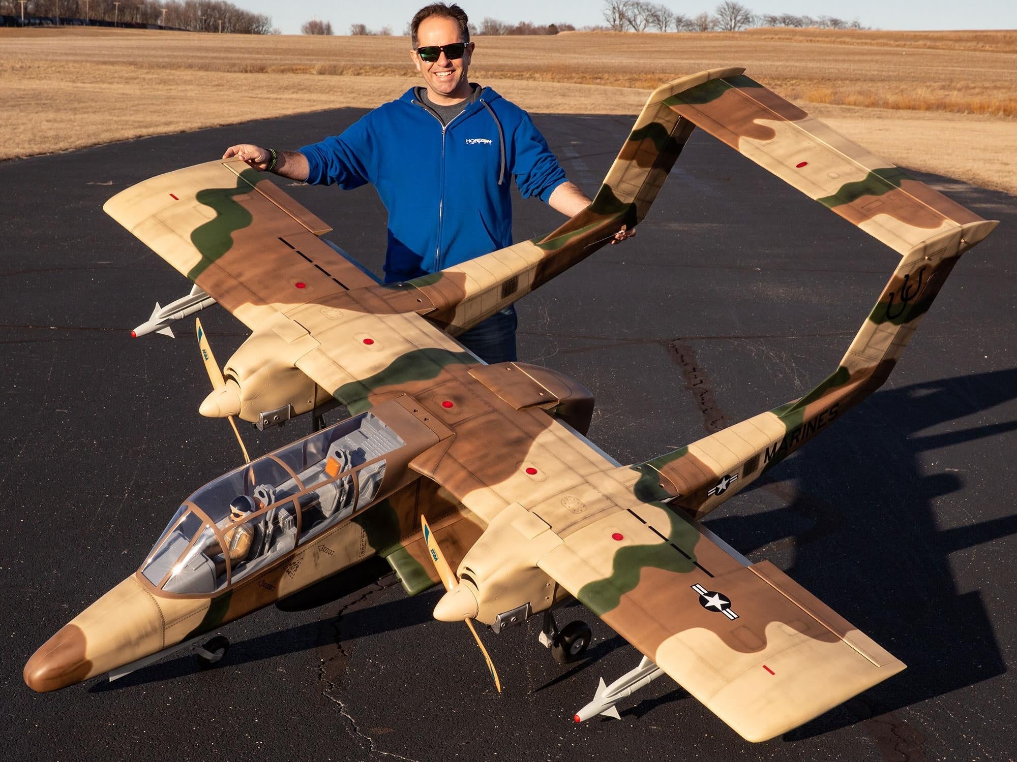 Hangar 9 OV-10 Bronco 30cc ARF with Landing Gear Set HAN4670CR