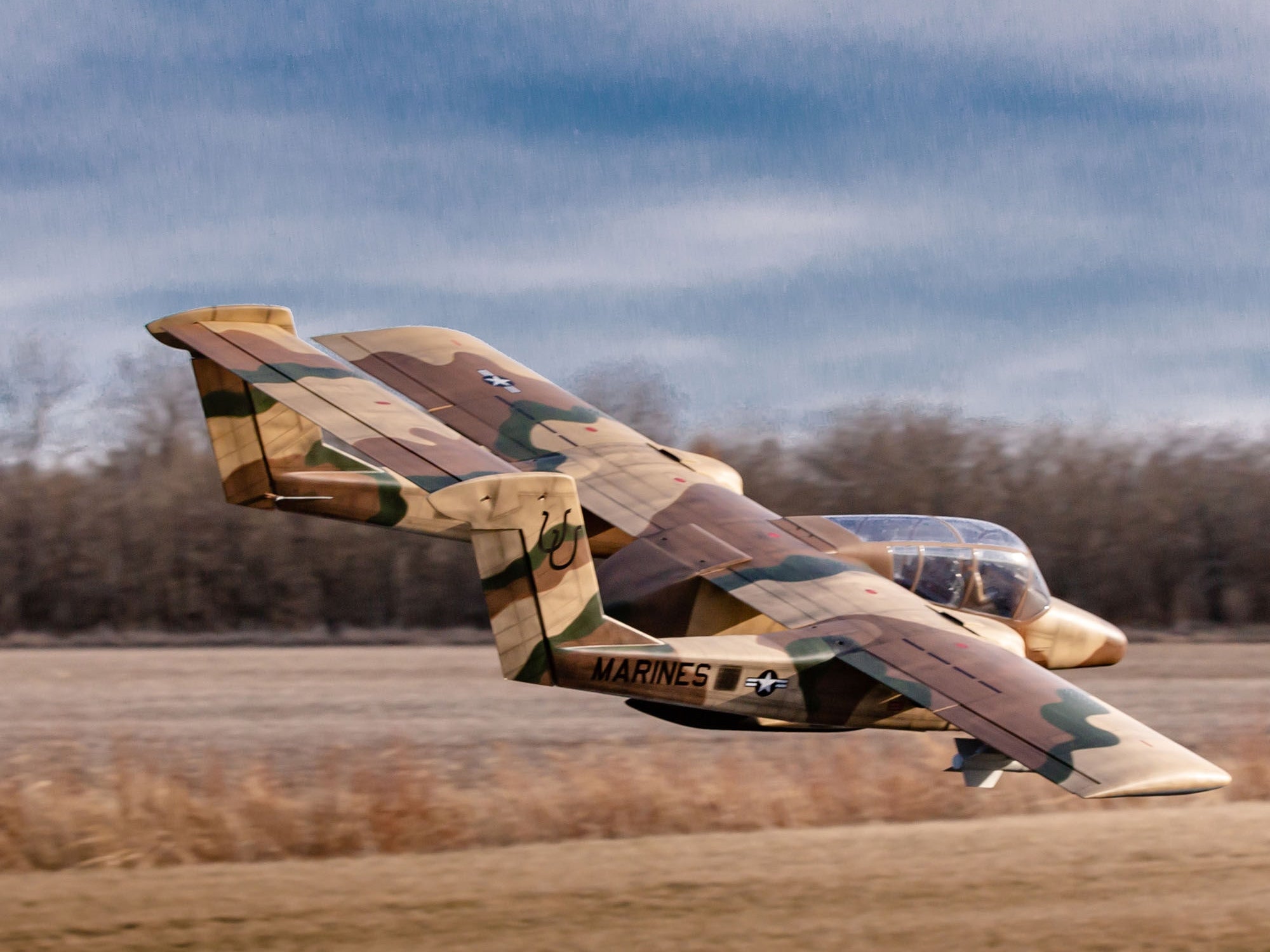 Hangar 9 OV-10 Bronco 30cc ARF with Landing Gear Set HAN4670CR