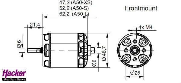 A50-16 S V4 kv365 Brushless Motor from Hacker 15726839