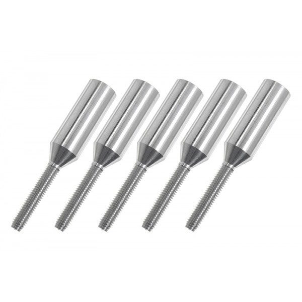 Aluminium Threaded Adapter End M3 for 4mm Carbon Fibre Tube Push Rod GF-2103-005