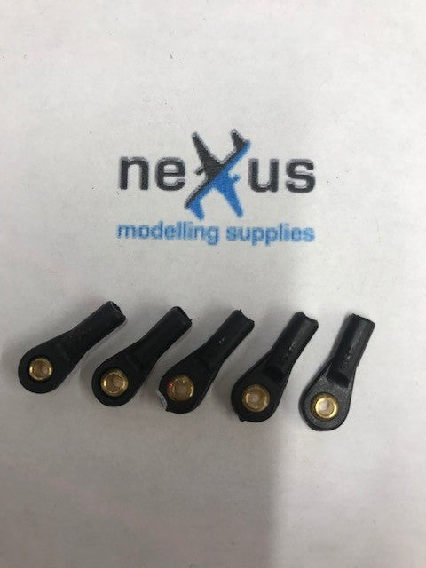 Ball Link Plastic With Brass Ball M2, 17mm Length 5pk