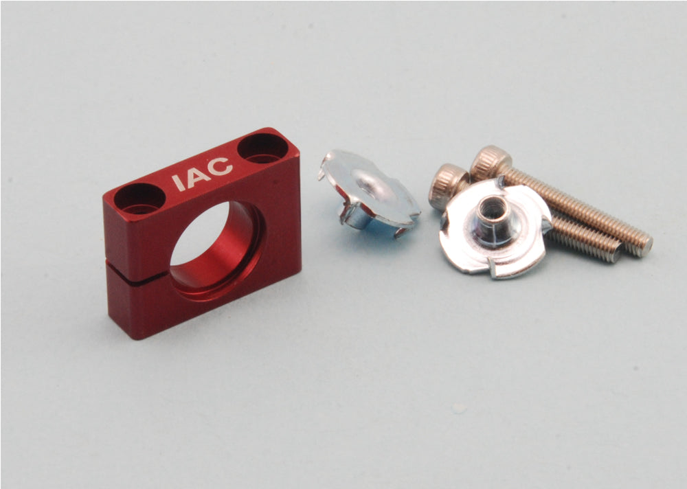Intairco Red Alloy Ball Valve Mount - Suit 4 or 6mm Festo Taps