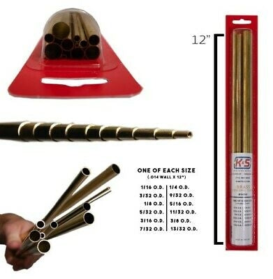 K&S Brass Telescopic Tubing Assortment (Small) (12 pcs) KNS3400