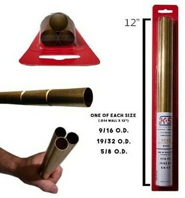 K&S Brass Telescopic Tubing Assortment (Large) (3 pcs) KNS3402