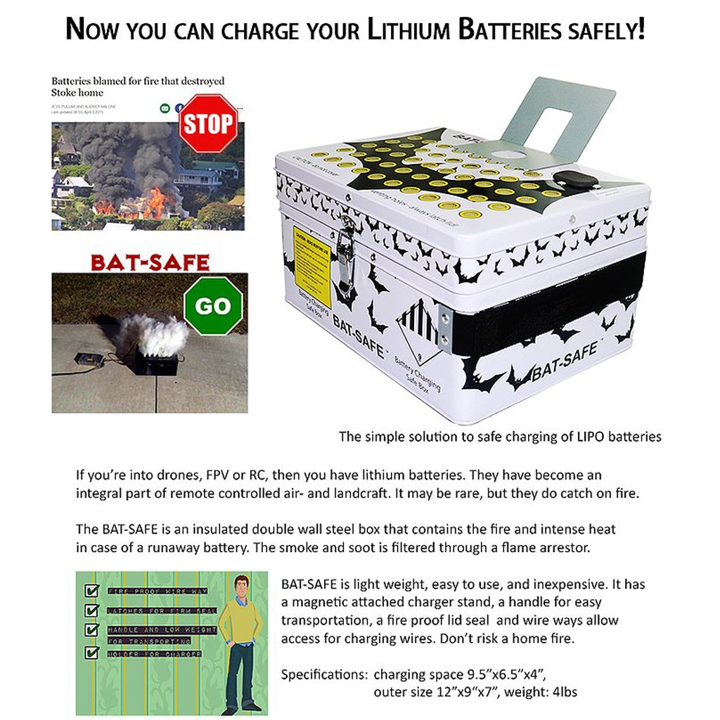 BAT SAFE Medium LiPo Charging Safe Box BS-1 from BAT-SAFE