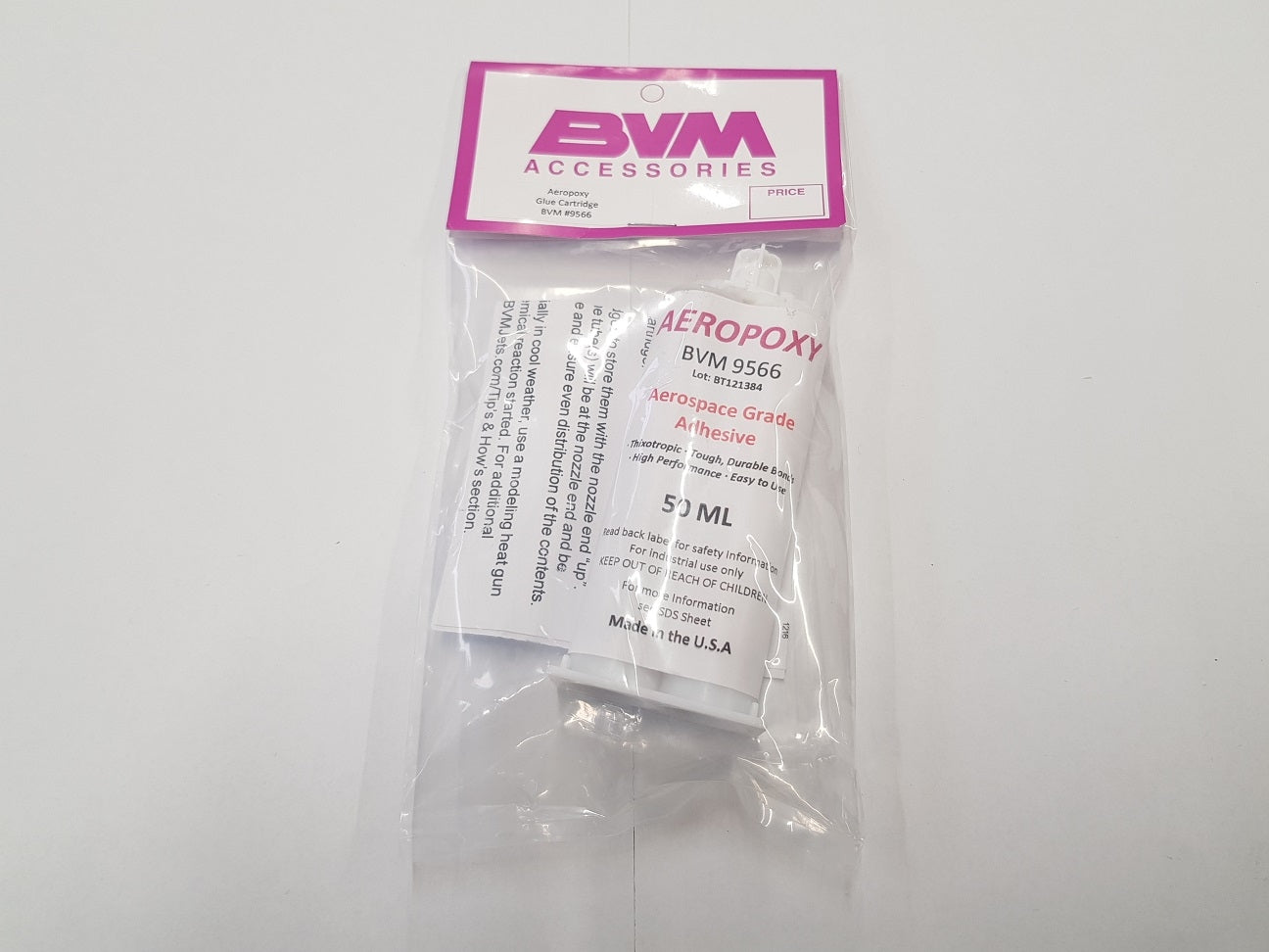BVM Aeropoxy Glue Cartridge Slow Cure BVM9566