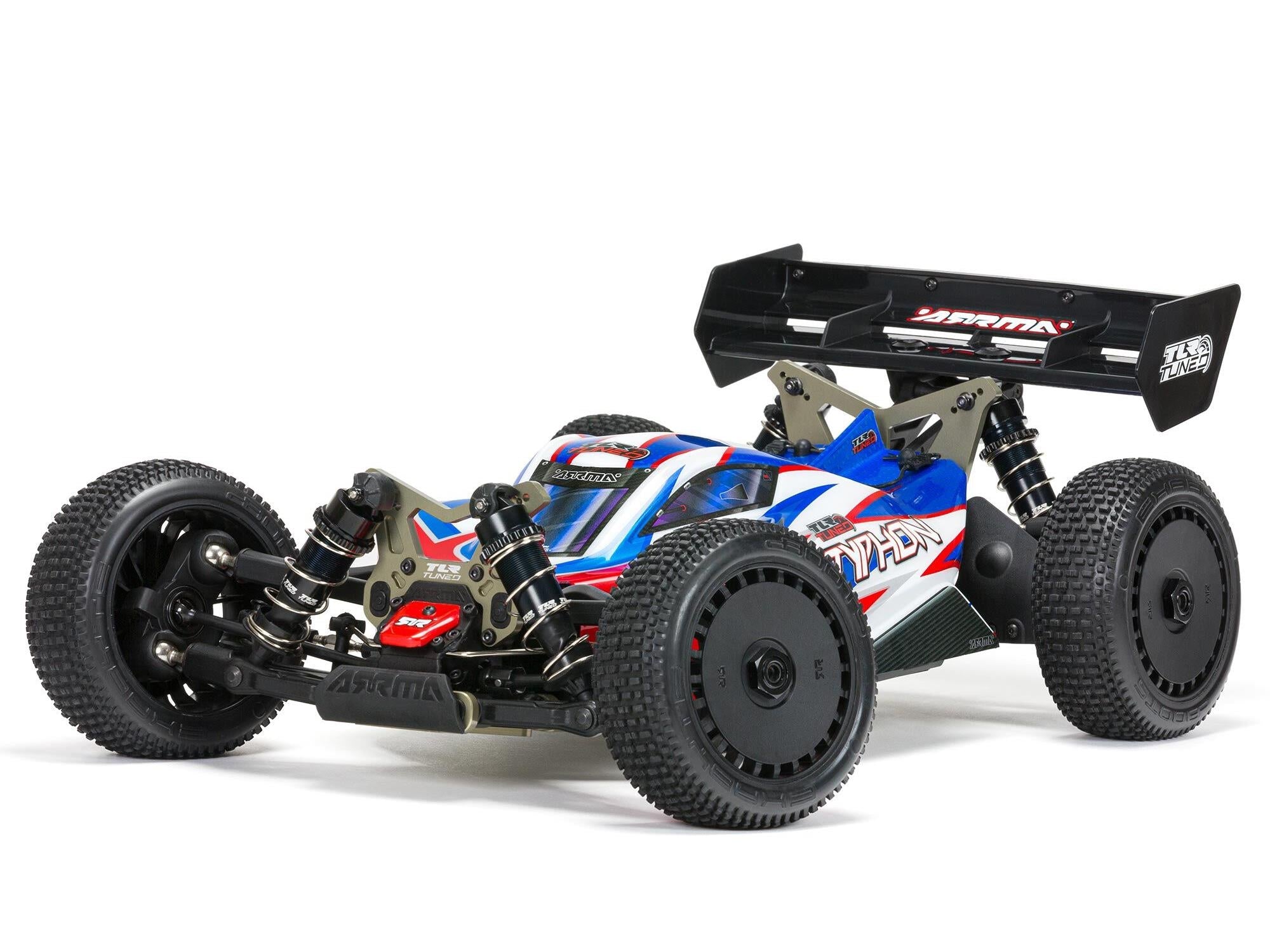 Arrma 1/8 TLR Tuned TYPHON 6S 4X4 BLX Buggy RTR, Red/Blue ARA8406