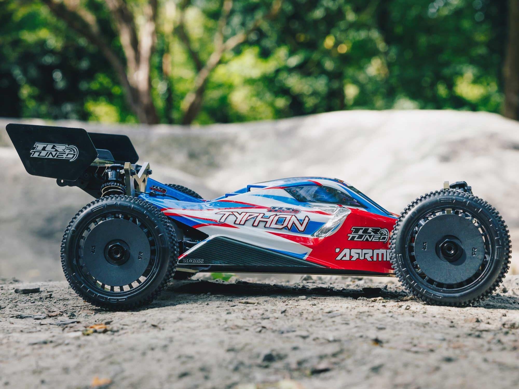 Arrma 1/8 TLR Tuned TYPHON 6S 4X4 BLX Buggy RTR, Red/Blue ARA8406