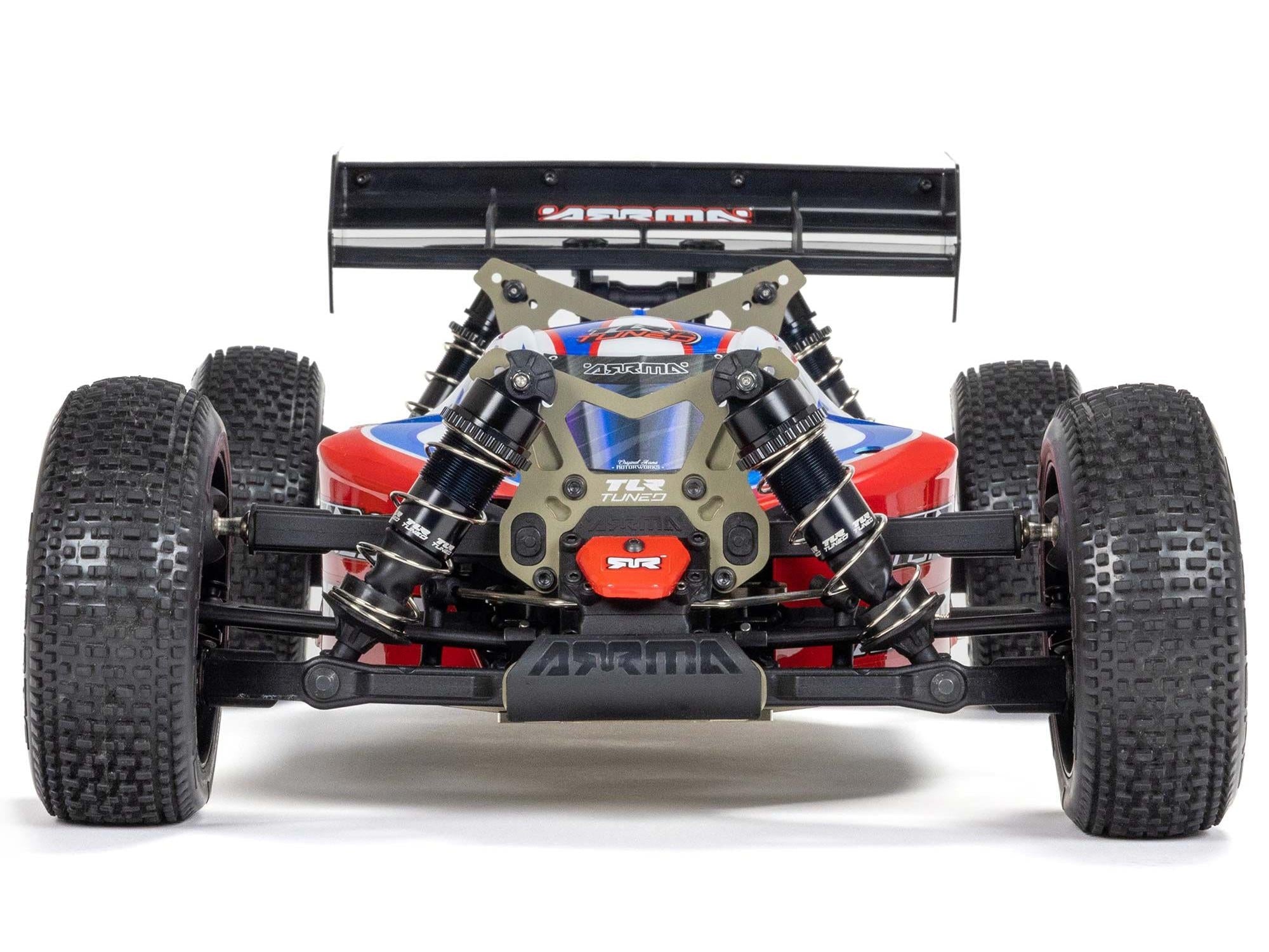 Arrma 1/8 TLR Tuned TYPHON 6S 4X4 BLX Buggy RTR, Red/Blue ARA8406