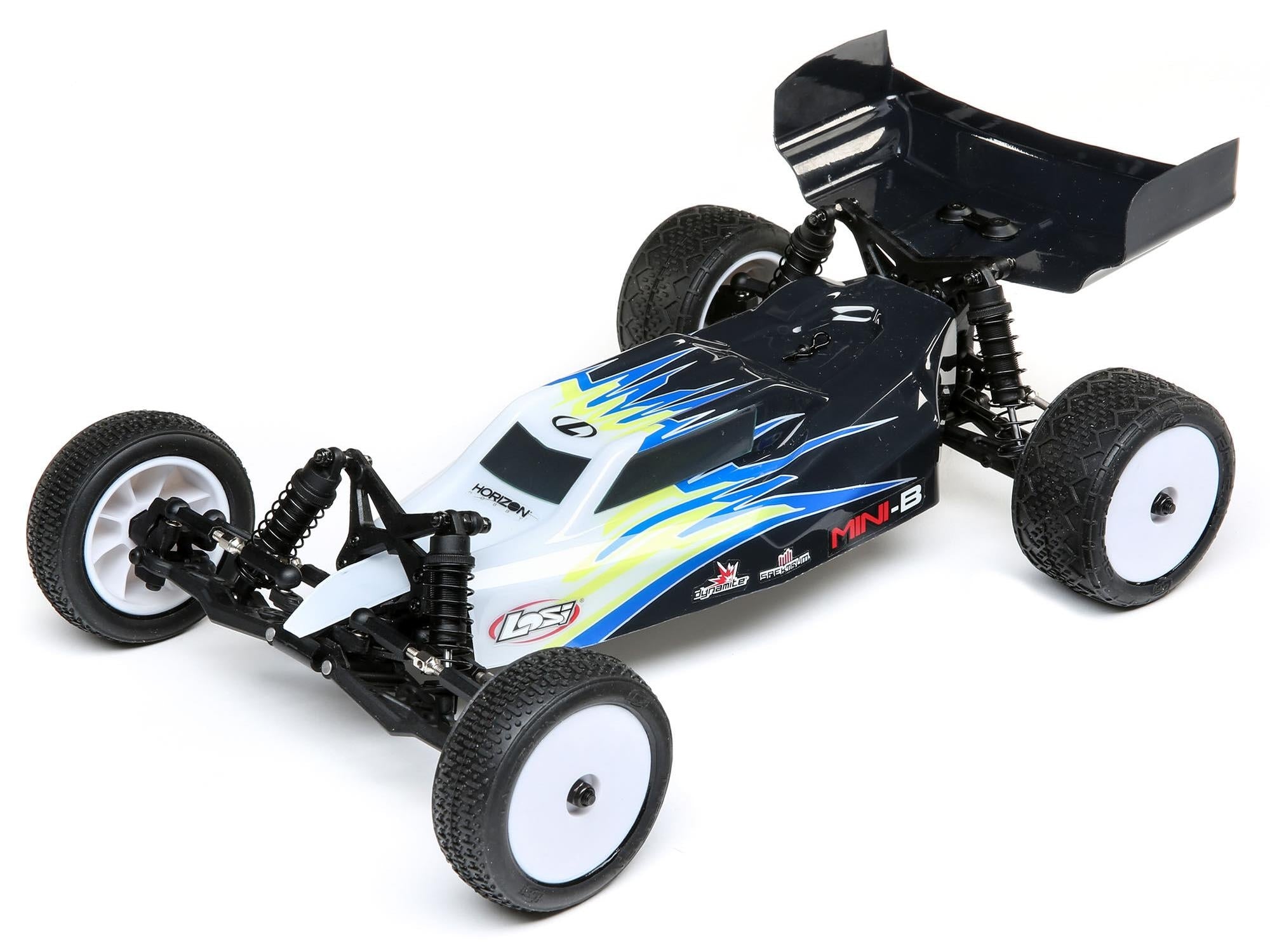 Losi 1/16 Mini-B Brushed RTR 2WD Buggy - Black/White LOS01016T2