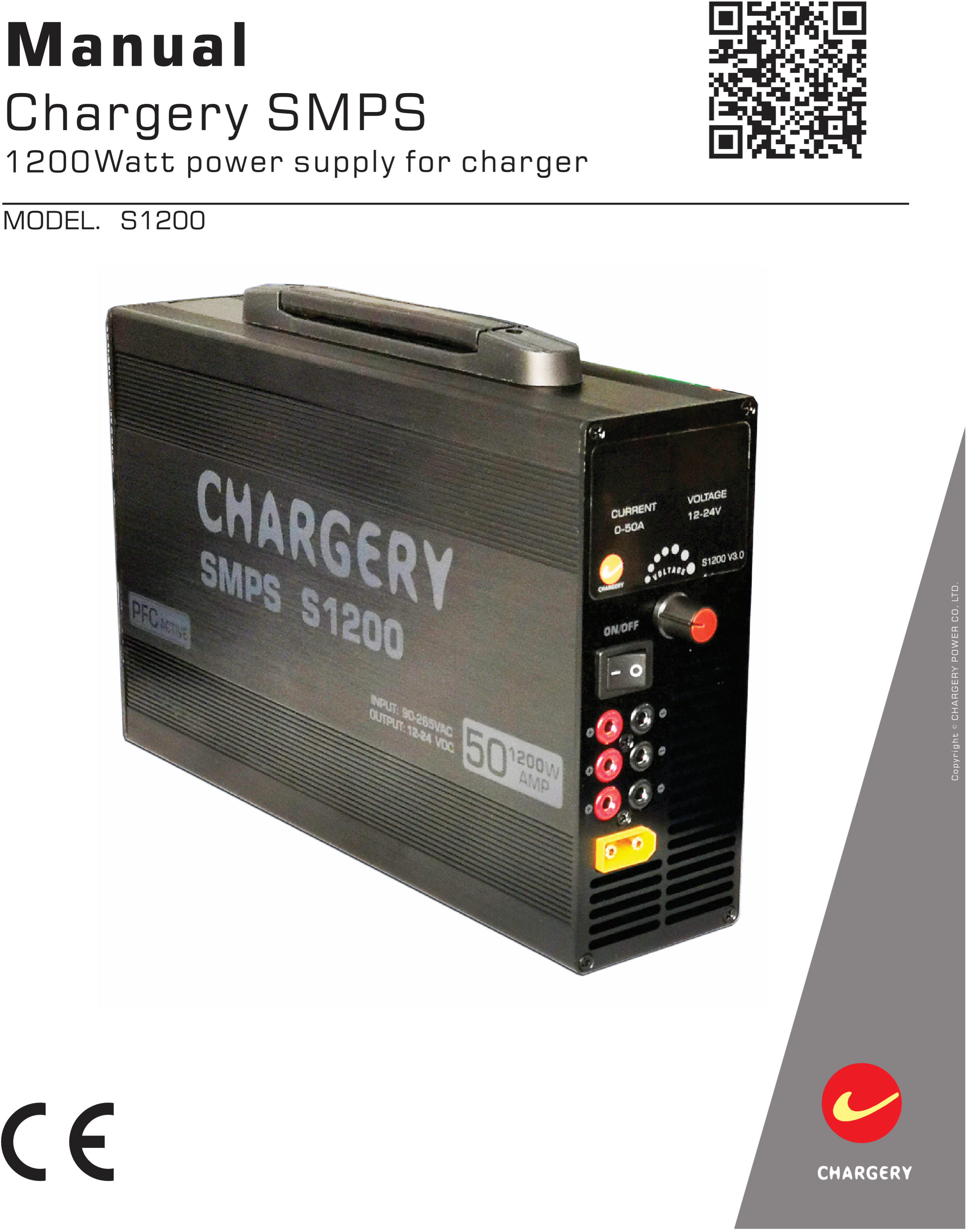Chargery S1200 V3 PSU 1200W Power Supply 12-24v 50A SMPS S1200 V3