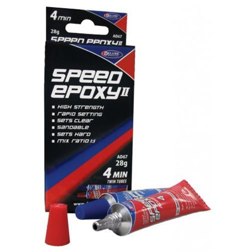 Deluxe Materials Speed Epoxy II 4 Min 28g Twin Tubes AD67