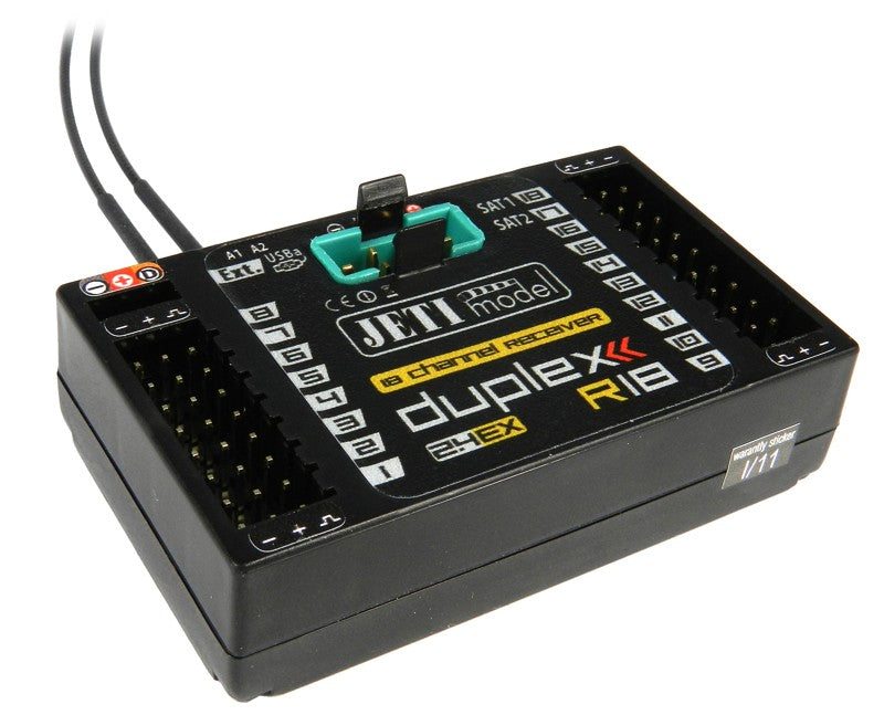 Jeti Duplex 2.4EX Receiver R18 + Rsat2 JDEX-R18