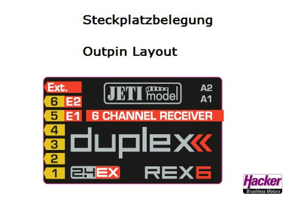 Jeti Duplex 2.4EX Receiver Rex 6 JDEX-RR6