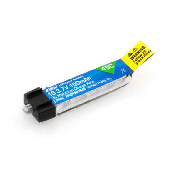E-Flite 150mAh 1S 3.7V 45C LiPo Battery O-EFLB1501S45