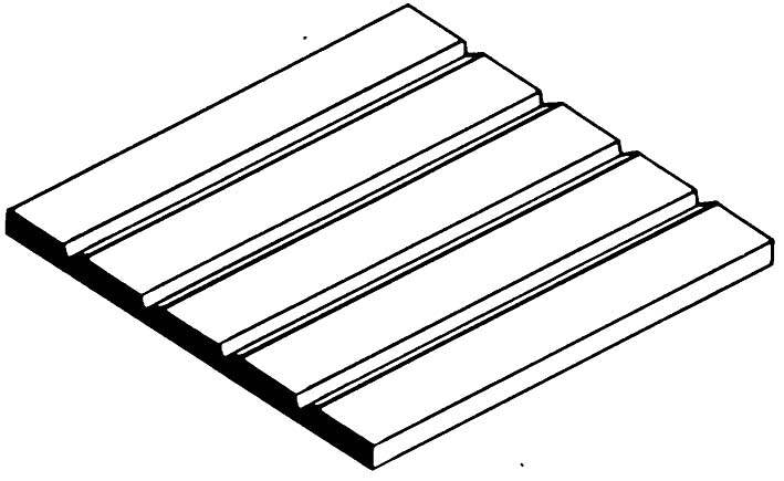 Evergreen V-Groove Siding Sheet .040" Spacing (1 Pack) 2040