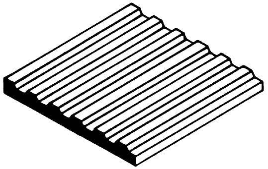 Evergreen Corrugated Metal Siding Sheet .030" Spacing (1 Pack) 4525