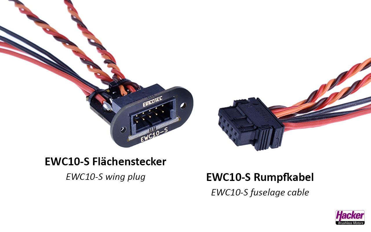 Hacker EWC10-S Fuselage Cable With JR Sockets 100cm A85121