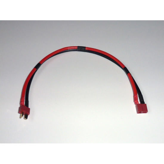 Deans Extension Lead 0.25m Long 12AWG Silicone Wire from Electriflyer