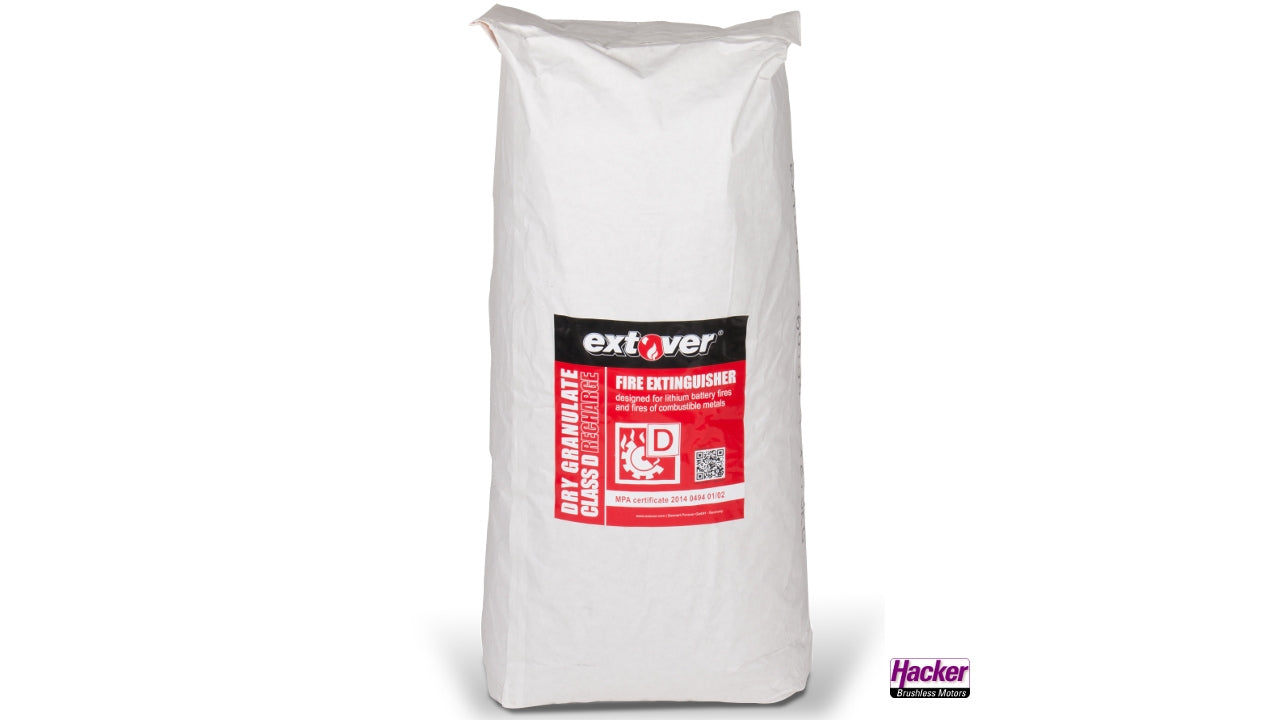 Extover® - Fire protection and Fire-extinguishing granules for Lithium Batteries in plastic bag 55L 27022200